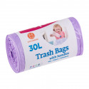 McLean trash bags with handles, 30l, 25pcs, purple