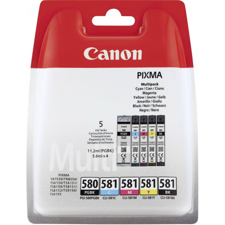 Canon tintes kasetne PGI-580/CLI-581 Multipack, melna/krāsaina