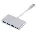 Roger AD15641 USB-C Hub - Splitter 3 x USB 3.0 / USB-C Silver