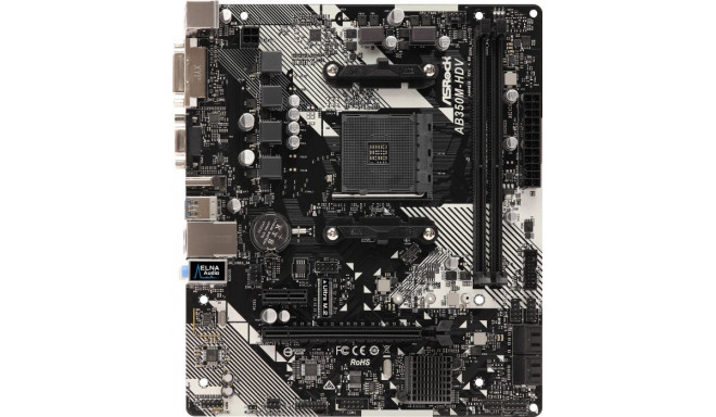 ASRock AB350M-HDV R4.0 - motherboard - micro ATX - Socket AM4 - AMD B350 FCH  - AMD B350 - AMD AM4 s