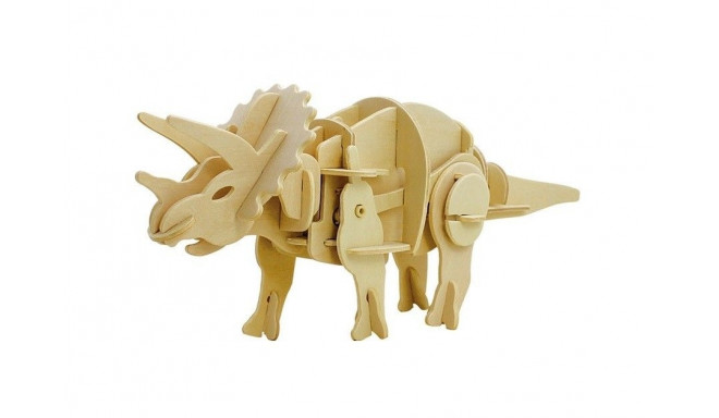 Gerardo's Toys 3D Puidust pusle Iseliikuv Triceratops