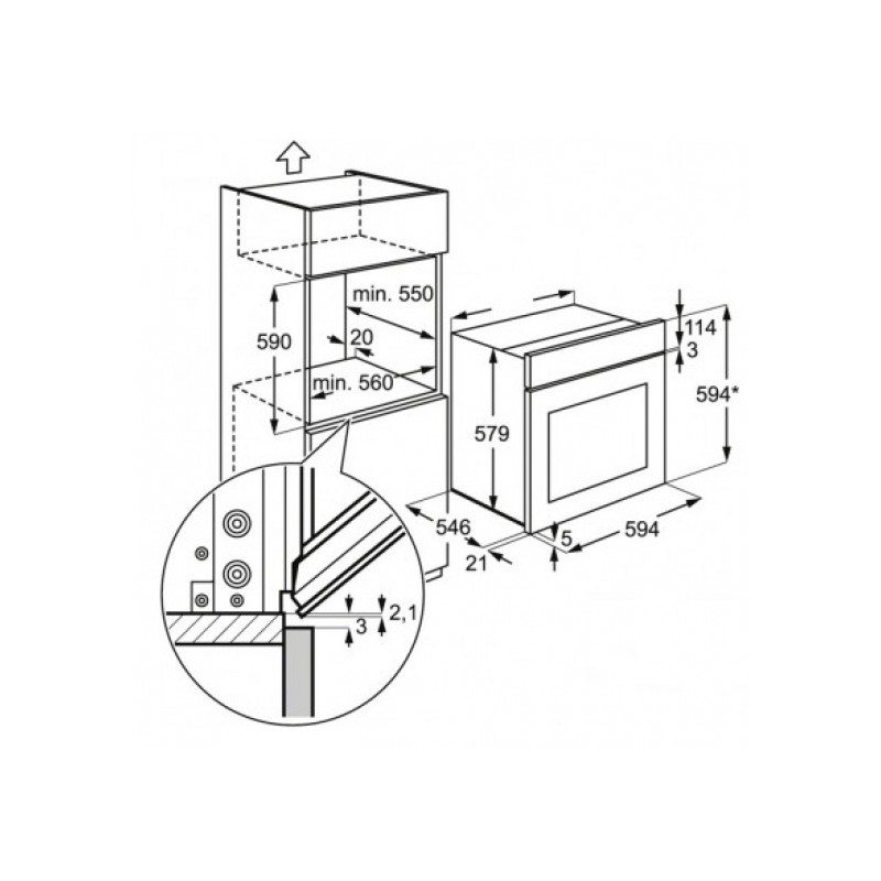 Духовой шкаф electrolux eeb4233pox