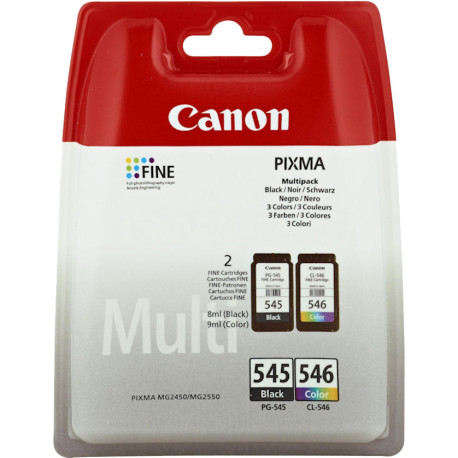 Canon tint PG-545/CL-546 Multipack, must/värviline