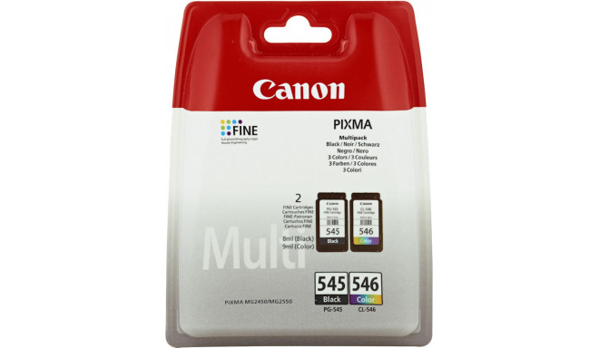 Canon tint PG-545/CL-546 Multipack, must/värviline