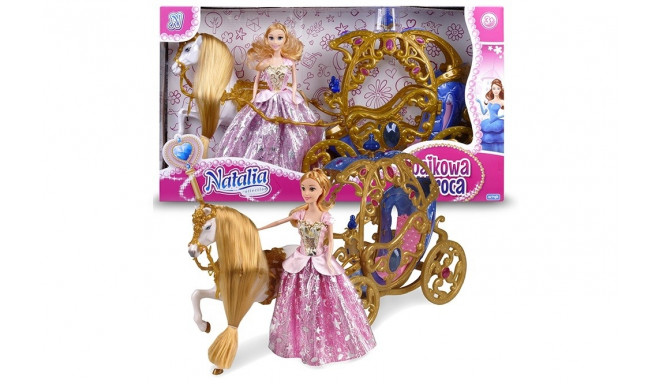 Fairytale carriage with doll Natalia 29 cm