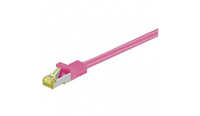 goobay Patch cable SFTP m.Cat7 pink 0,25m - LSZH, Magenta