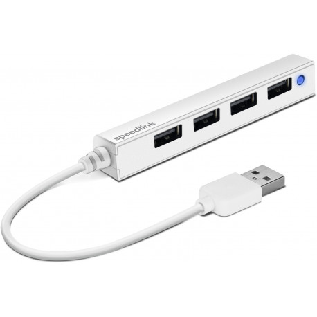 Speedlink USB hub Snappy Slim 4-port USB 2.0 Passive, white (SL-140000-WE)