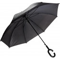 Platinet umbrella C Handle PLUCH, black (45006)