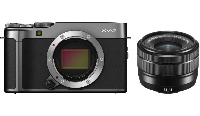Fujifilm X-A7 + 15-45 мм Kit, темно-серый