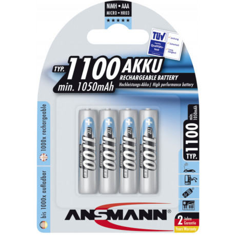 Ansmann battery NiMh 1100mAh 4pcs