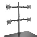 Hoidik 4-le monitorile, must, kuni 7kg, VESA 75 x 75mm ja 100 x 100mm