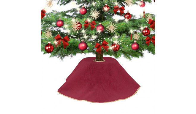 Jute dress for Christmas tree red 90 cm