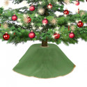 Jute dress for Christmas tree green 90 cm