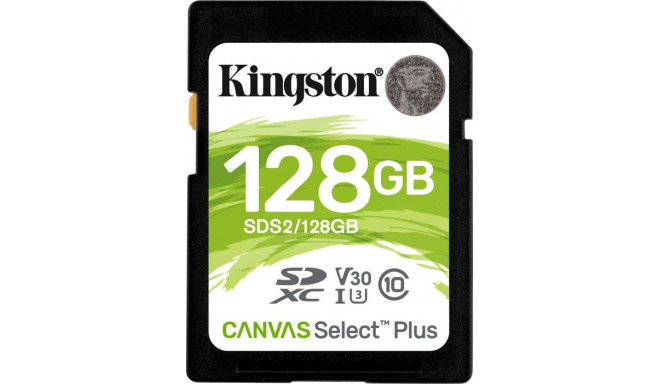 Kingston Canvas Select Plus 128GB SDXC, Memory Card (black, UHS-I (U3), Class 10)