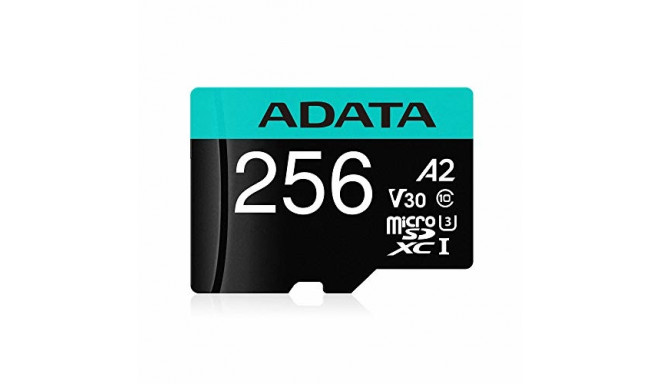 Adata mälukaart microSDXC 256GB Premier Pro Class 10 UHS-I U3 V30 A2