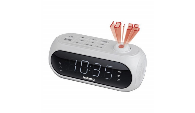 Daewoo radio alarm clock DCP-490, white