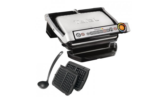 Lauagrill Tefal Optigrill+ vahvliplaatidega, inox