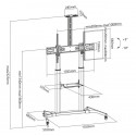 Sbox Floor Ultra-Large LED TV Stand 60-100" 100kg FS-3610
