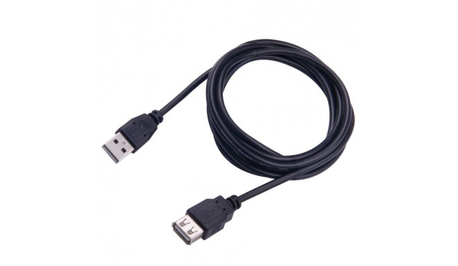 Sbox kaabel USB (M) - USB (F) 2m, must (USB-1022)