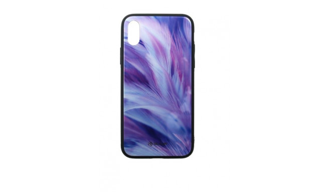 Tellur Cover Glass print for iPhone XS feather