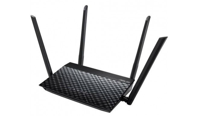 ASUS RT-N19 N600 wireless router Single-band (2.4 GHz) Fast Ethernet Black