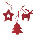 Christmas Decorations Set (3 pcs) 145197 (Red)