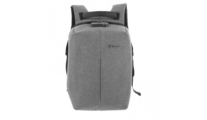 Tellur 15.6 Notebook Backpack Antitheft V2, USB Port, Gray