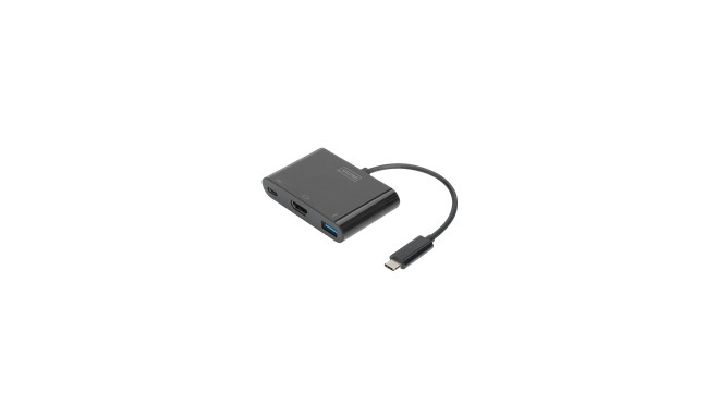 DIGITUS USB Type-C Multi Adapter 4K 30Hz HDMI 1 USB C Port für PD 1 USB 3.0 port