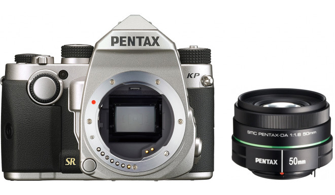 Pentax KP + DA 50mm f/1.8, серебряный