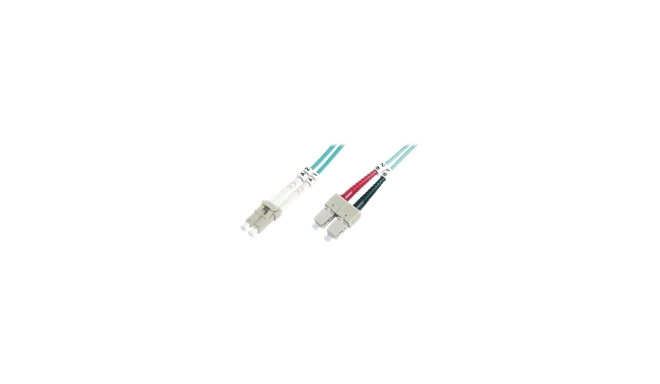 DIGITUS Fiber Optic Patch Cord LC to SC Multimode 50/125 m Duplex Length 2m Class OM3