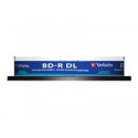 VERBATIM BD-R DUAL LAYER 50GB 6X WHITE BLUE SURFACE HARD COAT Spindle 10