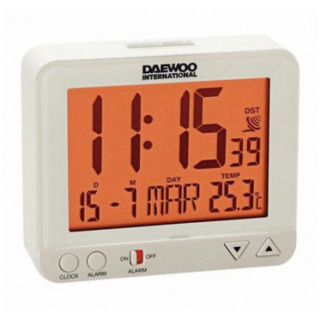 Daewoo modinātājpulkstenis DBF120, balts