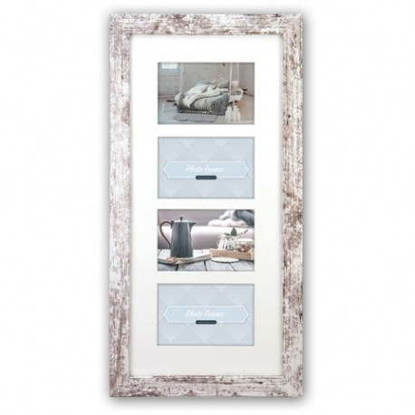 Zep Photo Frame V24106 Nelson 6 4Q White Wash for 4 Photos
