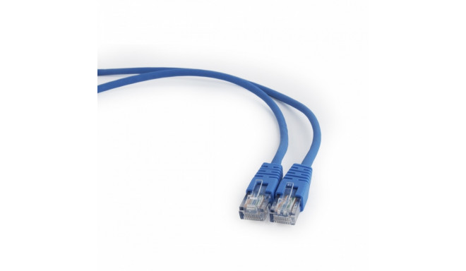 Blue Patch cord cat. 5E molded strain relief 50u" plugs, 0.5 m