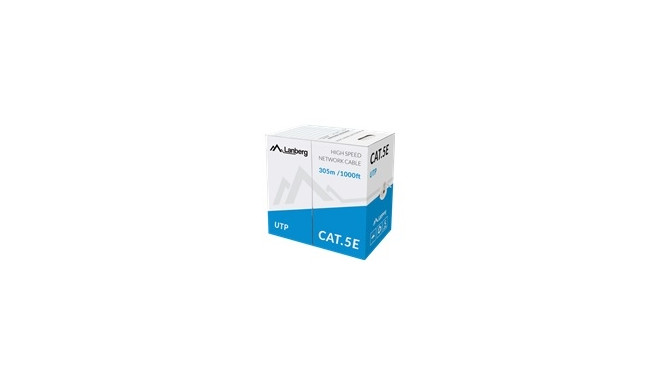 LANBERG LCU5-11CU-0305-S UTP täisjuhtmega kaabel CU cat. 5e 305m hall