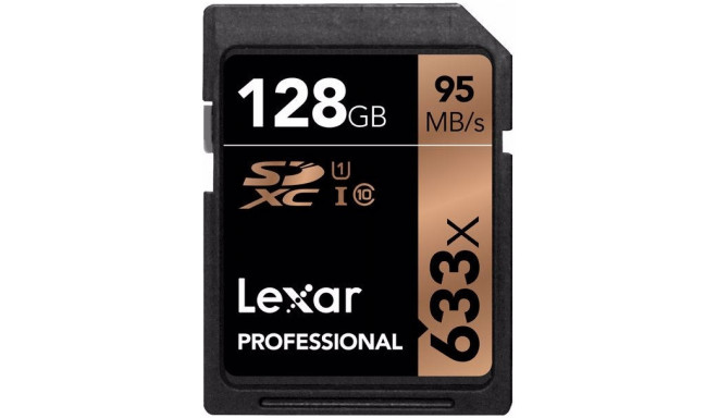Lexar memory card SDXC 128GB Professional 633x U3 V30 95MB/s