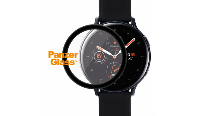 Ekraanikaitseklaas Samsung Galaxy Watch Active2 44mm, veekindel, kumera musta äärega, PanzerGlass