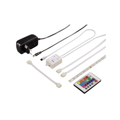 Valgusti Hama LED Strip RGB starter Kit - 6 osaline komplekt 1m 7,2W valgusribaga