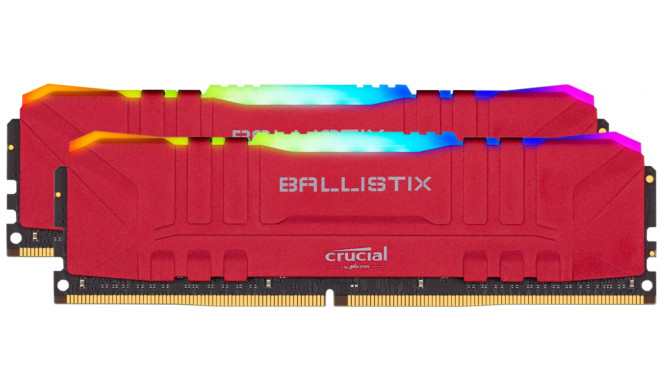 Ballistix RAM 16GB Kit DDR4 2x8GB 3000 CL15 DIMM 288pin Red RGB