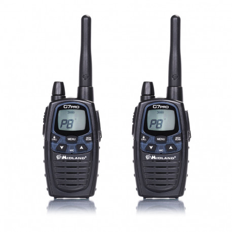 G7 PRO handheld tranciver, 800mAh NiMh battery, 14h charger, CTCSS, VOX, vibracall PAIR