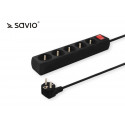 Power strip with anti-surge protection 5 outlets with ground wire, 3m Savio LZ-02