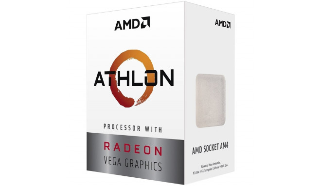 AMD protsessor 2C/4T Athlon 3000G 3.5GHz 5MB 35W AM4 Box Radeon Vega 3 Graphics