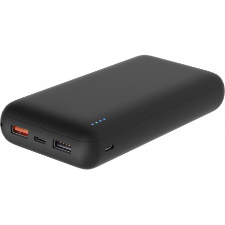 Platinet power bank 20000mAh USB-C QC, black (45218)