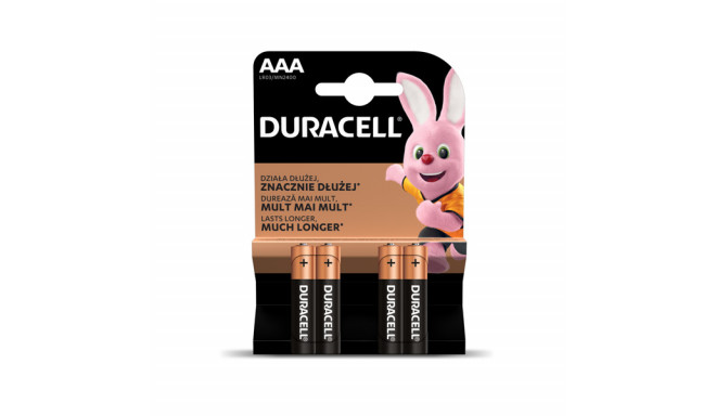 Patarei Duracell AAA (LR03), 4 tk
