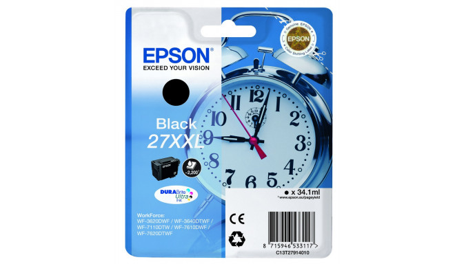 Tint Epson T2791 Black 27XXL extra high capacity DURABrite Ultra Ink 34.1ml 2200pg must WorkForce WF