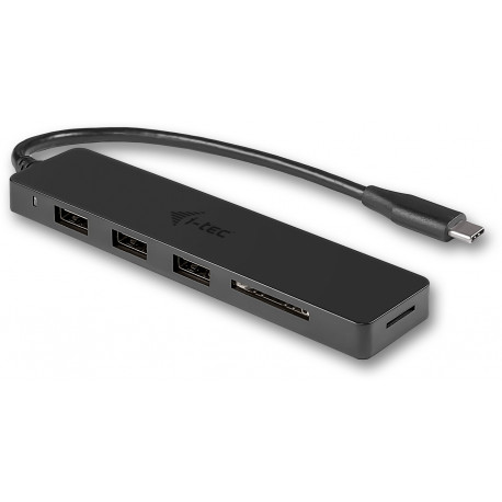 i-tec USB hub USB-C 3-port + memory card reader