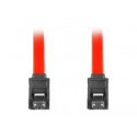 "LANBERG CA-SASA-14CC-0100-R Lanberg cable SATA DATA II (3GB/S) F/F 100cm; METAL CLIPS RED"