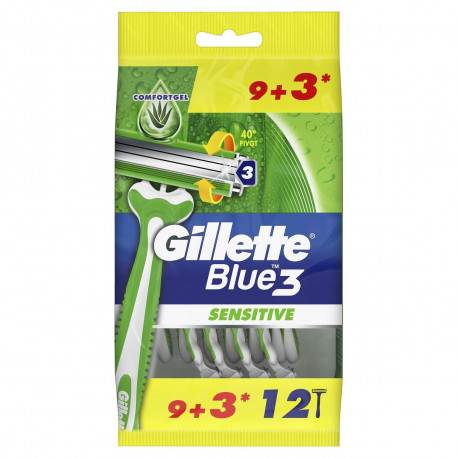 Ühekordne raseerija GILLETTE Blue 3 Sensitve, 9tk +3 tk