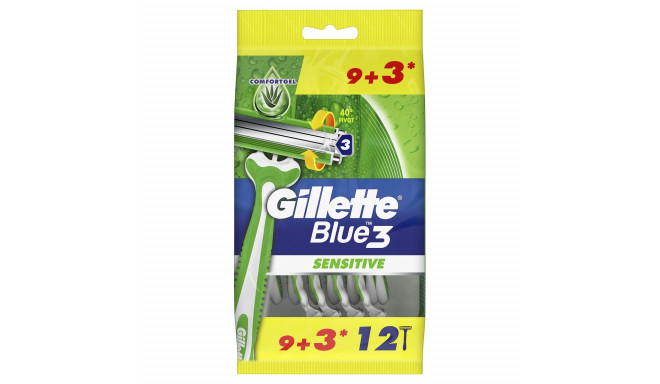 Ühekordne raseerija GILLETTE Blue 3 Sensitve, 9tk +3 tk