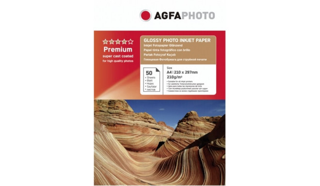 Agfaphoto fotopaber A4 Photo Glossy 210g 50 lehte